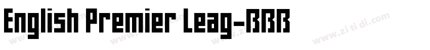 English Premier Leag字体转换